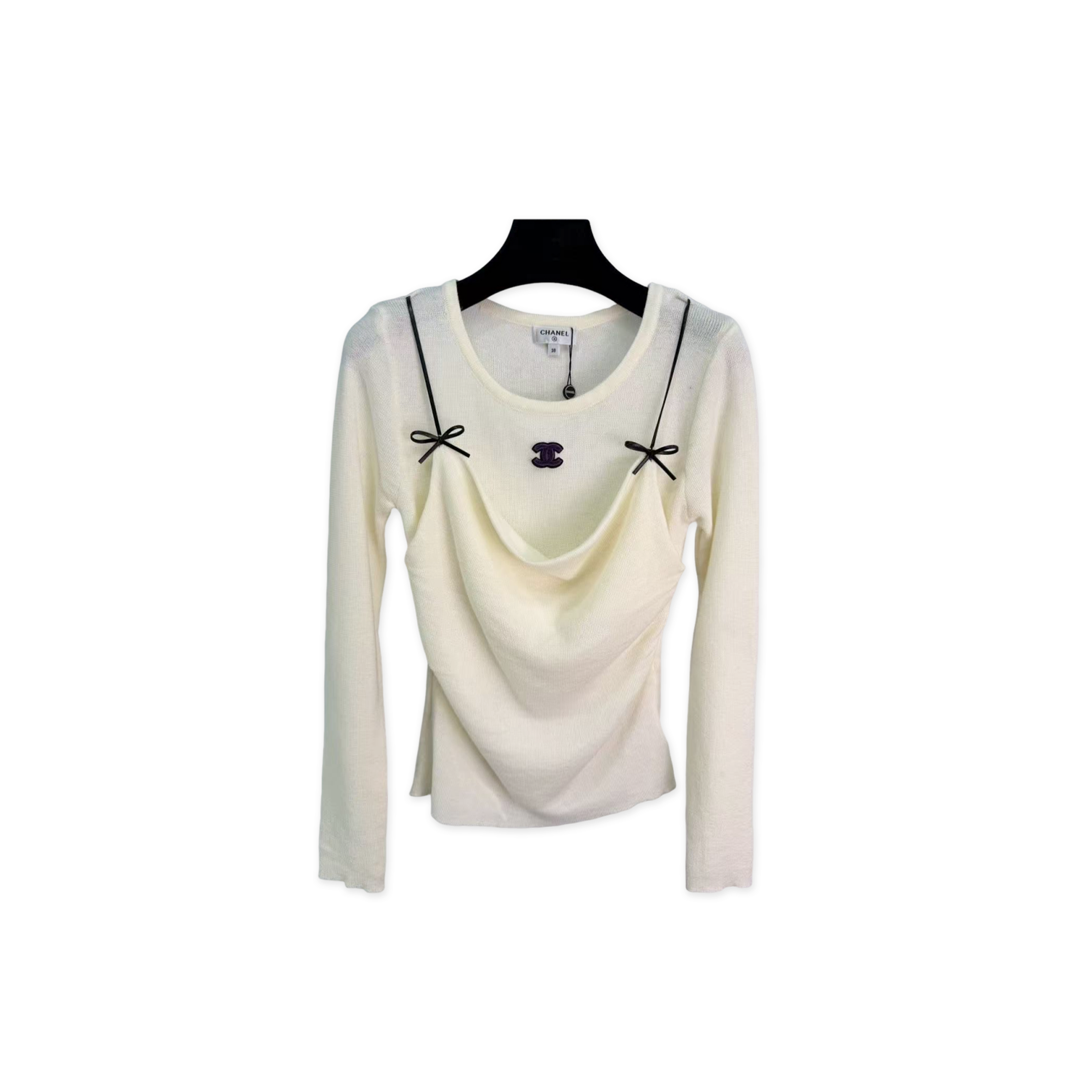 CHANEL FAUX TWO-PIECE KNITWEAR